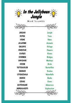 unscramble jellies.